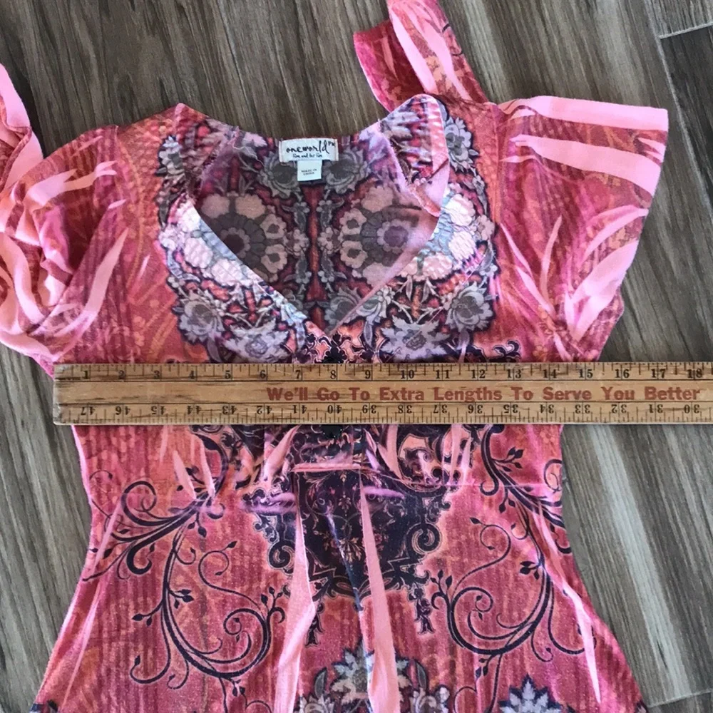 ✨Peachy Press Print Top - Picture 3 of 11